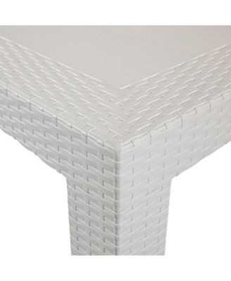 Kent Outdoor White Table With 2 Grey Chairs Dining Set