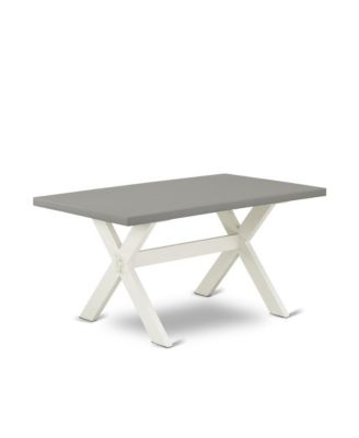 5-Piece Dining Set with Upholstered Chairs & Rectangular Table, Button Tufted Back & Wooden Cross Legs