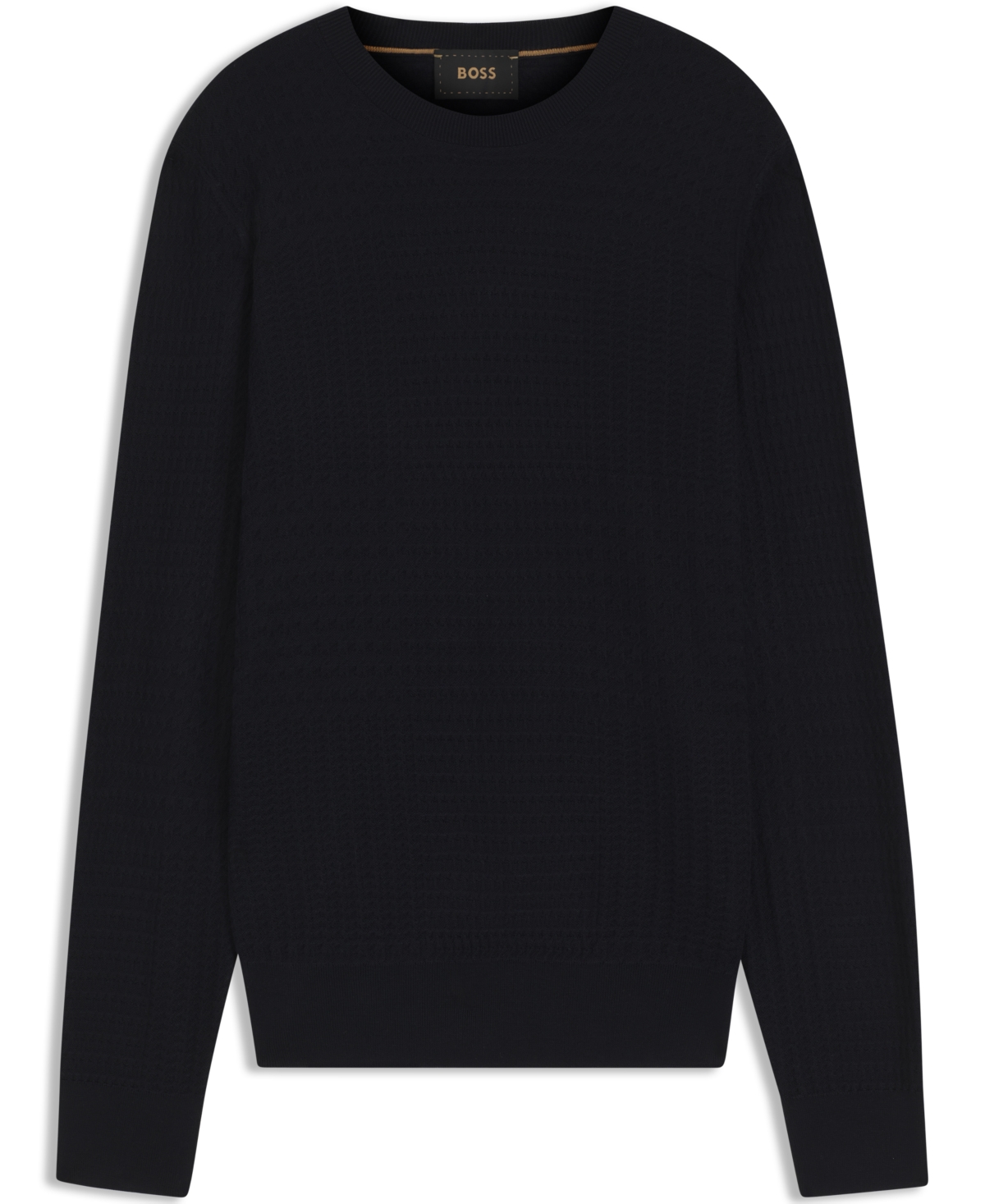Hugo Boss Boss By  Men's Prince Of Wales Check Silk Sweater In Blue