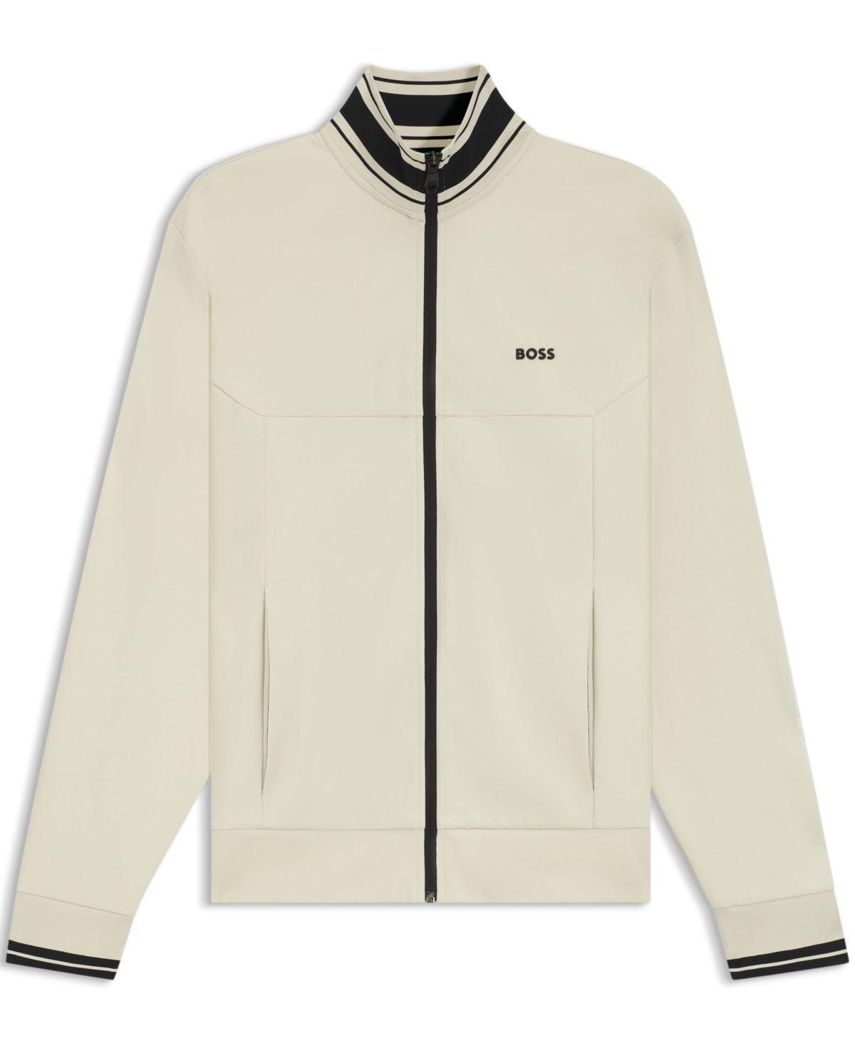 Hugo Boss Boss By  Men's Cotton-blend Zip-up Sweatshirt In White