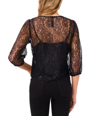 Women's Puff Sleeve Crewneck Top