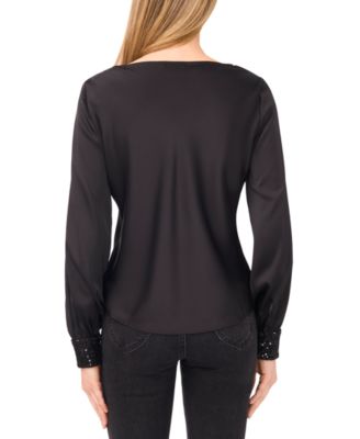 Women's Long-Sleeve Cowl Neck Top