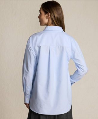 Women's Oversized Oxford Button Front Shirt