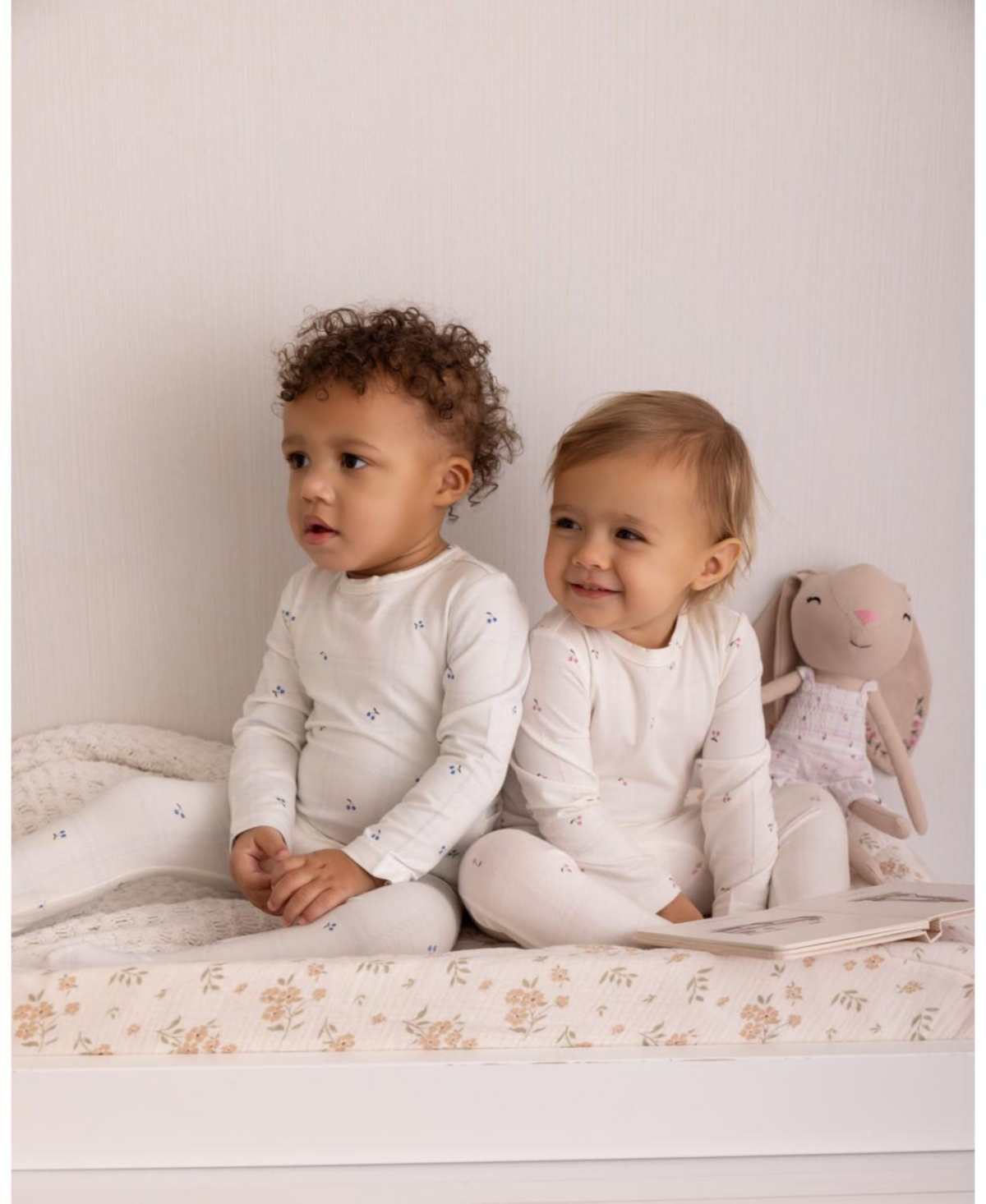 MeMoi Baby "Berry Sweet" Modal Blend Tonal Plaid Footie