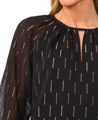 Women's Ruffled Tiered Flowy Long-Sleeve Top