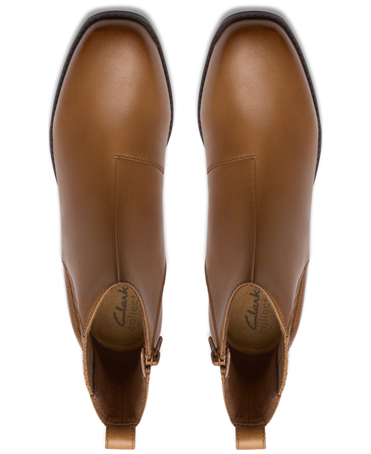 Clarks Collection Women's Danyelle Skip Block Heel Booties In Brown