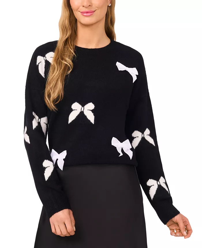Women's Bow Appliqu&eacute; Sweater - thumbnail 10