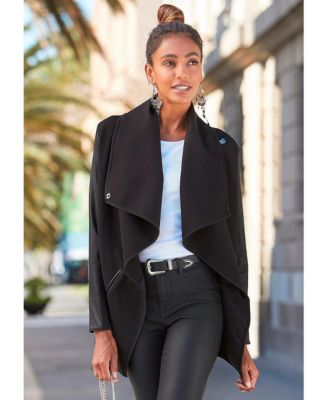 Women's Leather Sleeve Jacket