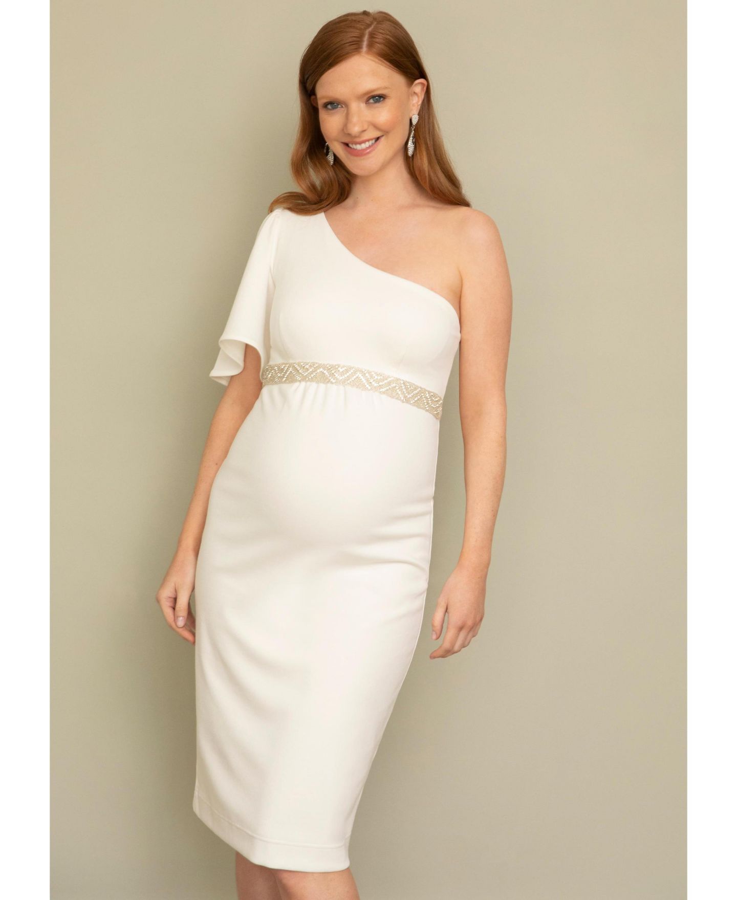 Женское платье Tiffany Rose Maternity Taylor One Shoulder, цвет: Слоновая кость — фото 4