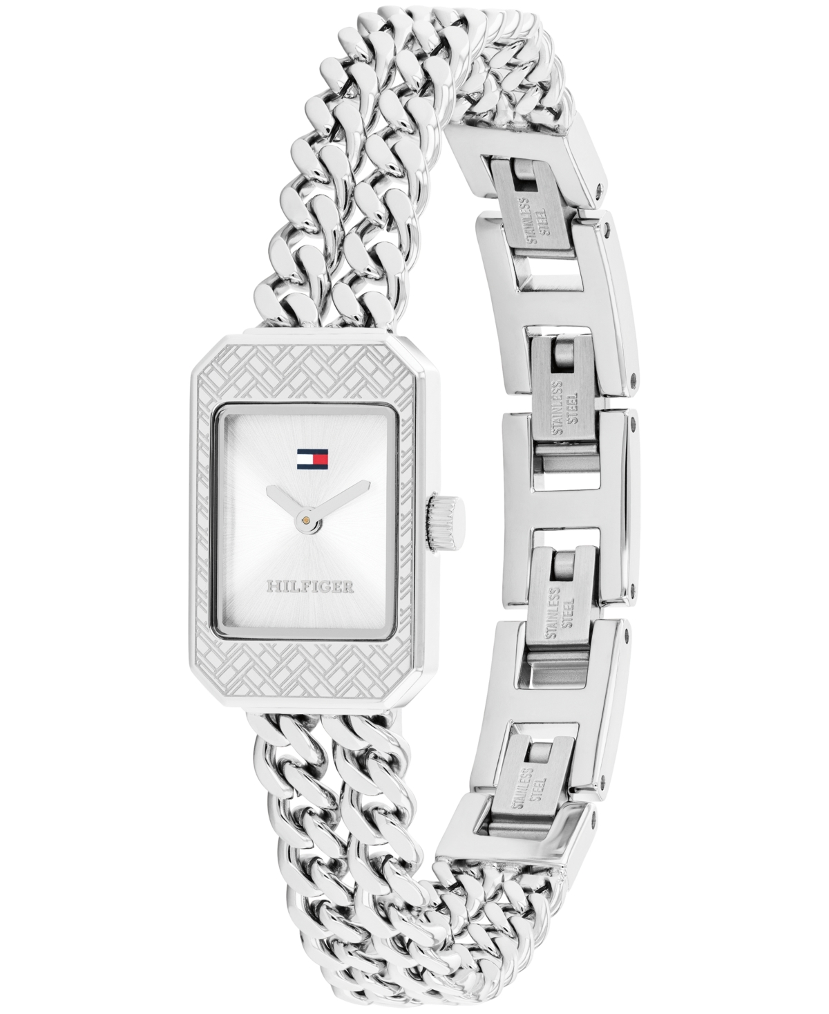 Tommy Hilfiger Women's Quartz Silver Tone Stainless Steel Bracelet Watch, 16mm In Metallic
