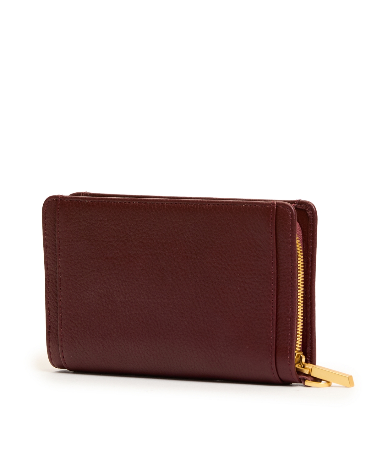 Hammitt Bryant Wallet Cherrywood Pebble Brushed Gold In Red