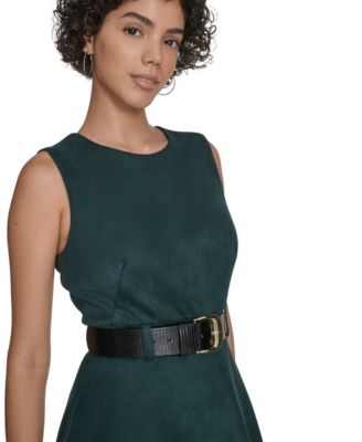 Women's Belted Midi Dress