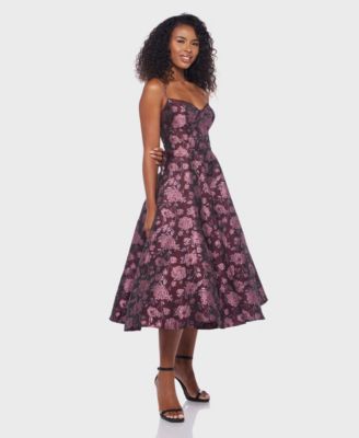 Juniors' Jacquard Midi Dress