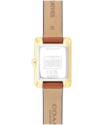 Women's Mara Saddle Leather Strap Watch, 19 x 26mm