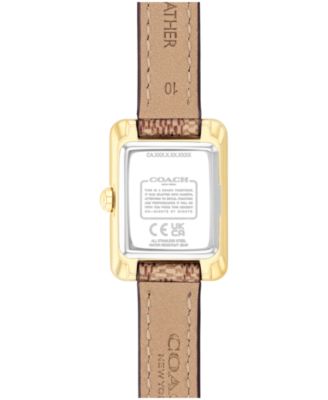 Women's Mara Brown Leather Strap Watch, 19 x 26mm
