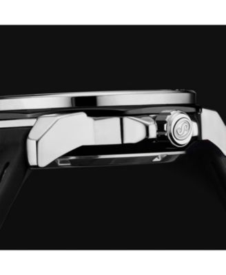 Edwardian 4018 Men s Automatic Skeleton Watch – 44mm Stainless Steel Case, Skeleton Dial, Silicone Strap