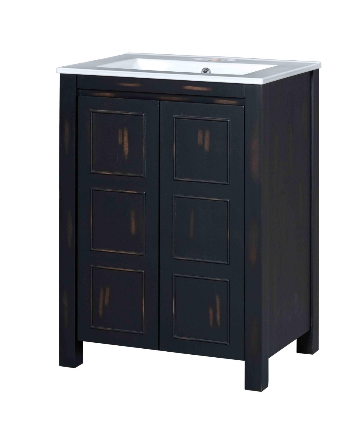 Casainc 48" Bathroom Vanity Combo with Double Ceramic Sinks, Separate Cabinets, Storage Shelf and Soft-Close Doors