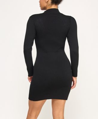 Juniors Rhinestone Fitted Sweater Dress