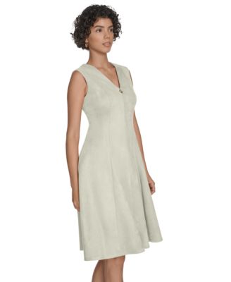 Women's Sleeveless Fit and Flare Short Dress