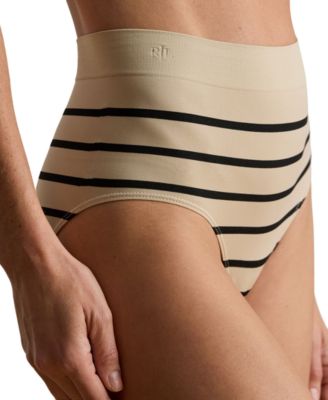 Women's Seamless Striped High-Rise Briefs