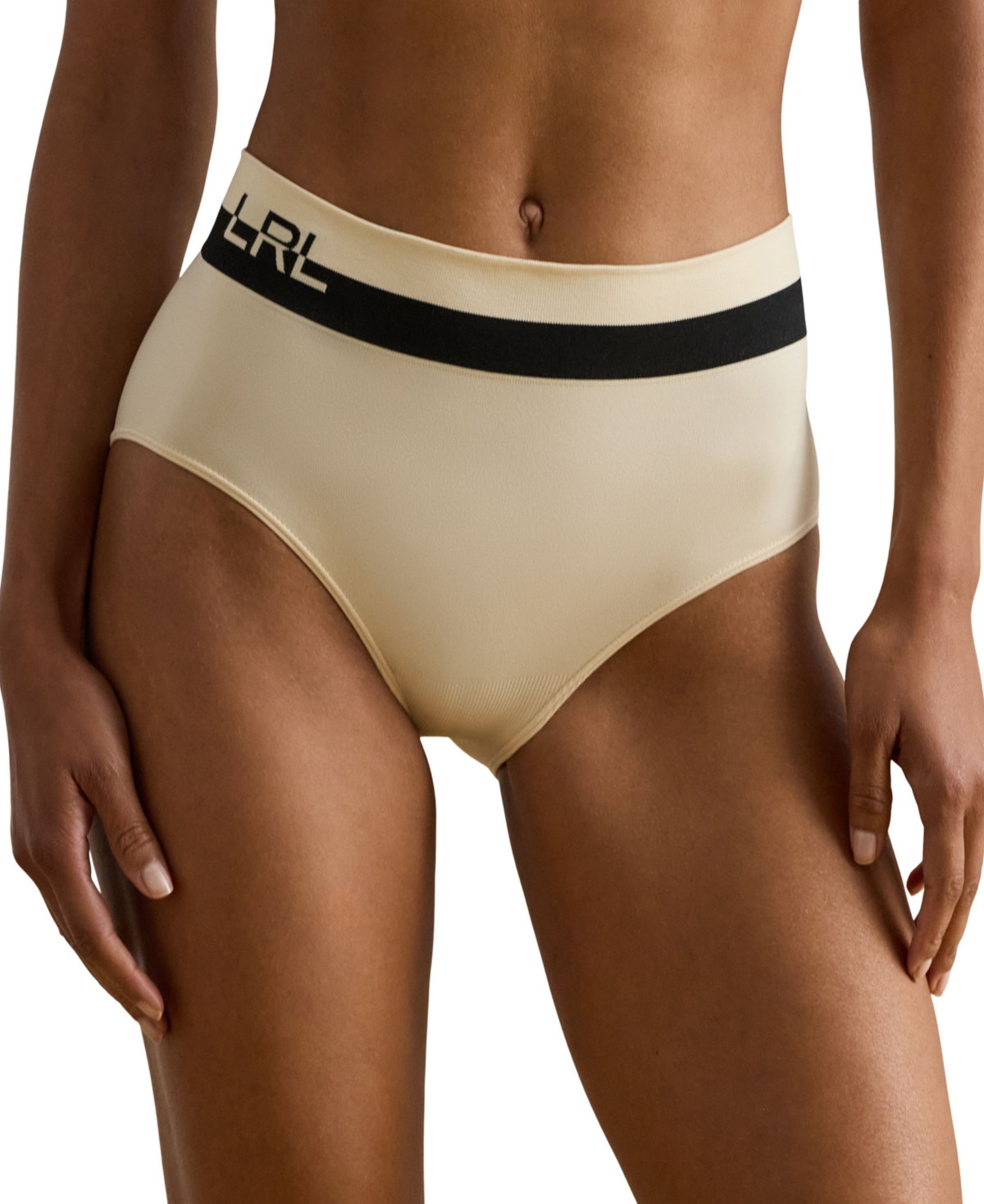Ralph Lauren Women's Two-tone High-rise Jersey Briefs In Neutral