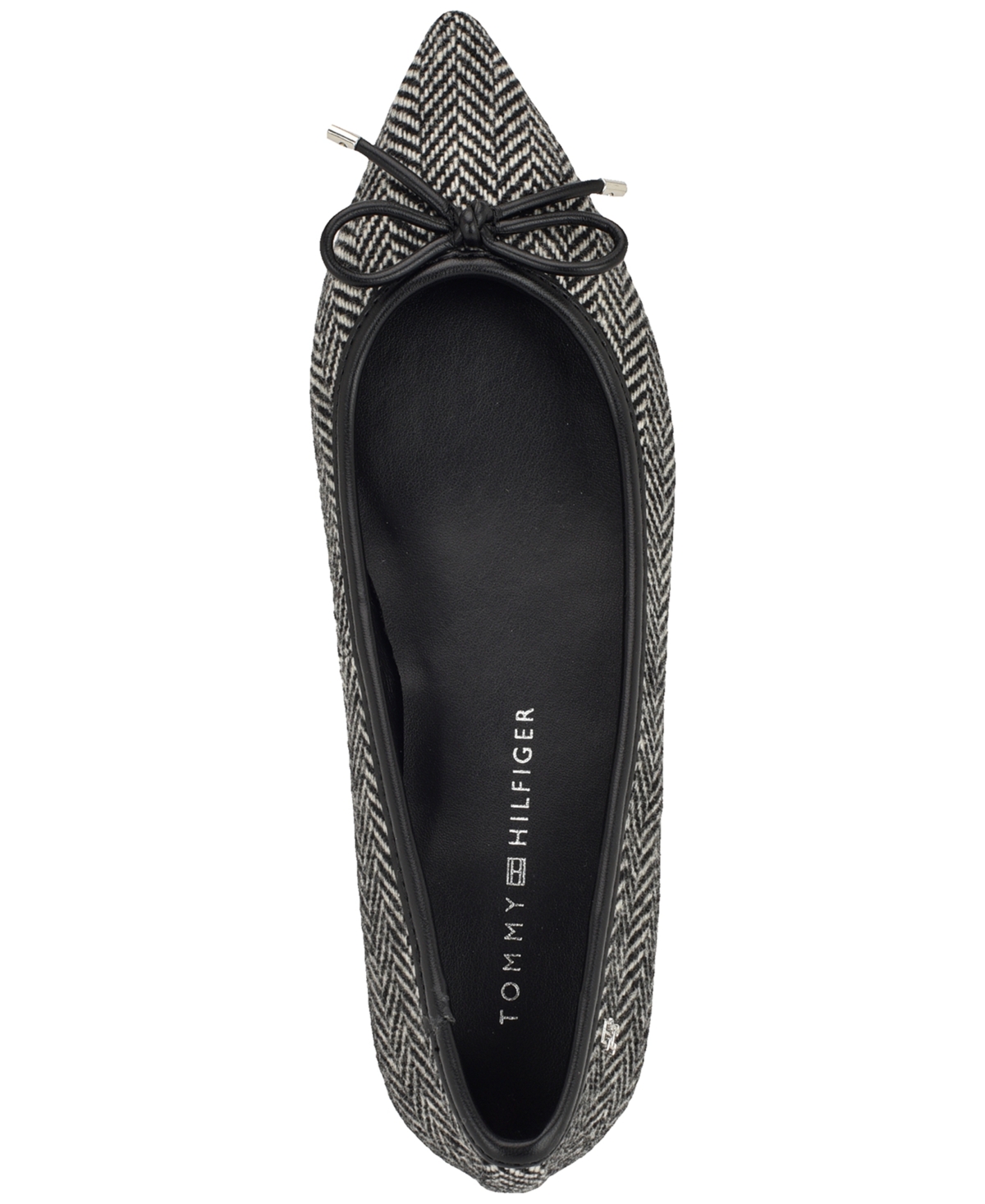 Tommy Hilfiger Women's Kimio Pointed Toe Slip-on Ballet Flats In Black