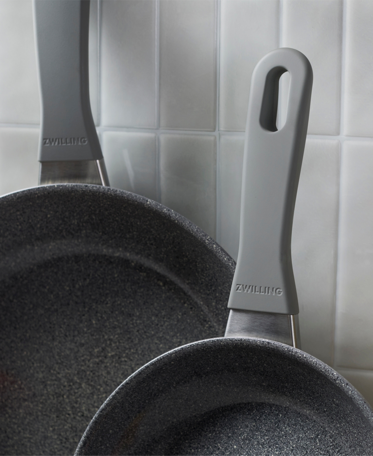 Zwilling Parma Plus Ceramic 2-pc. Fry Pan Set In Gray