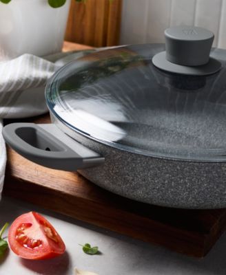Parma Plus Ceramic Nonstick 3.9-Quart Saut&eacute; Pan with Helper Handle and Lid