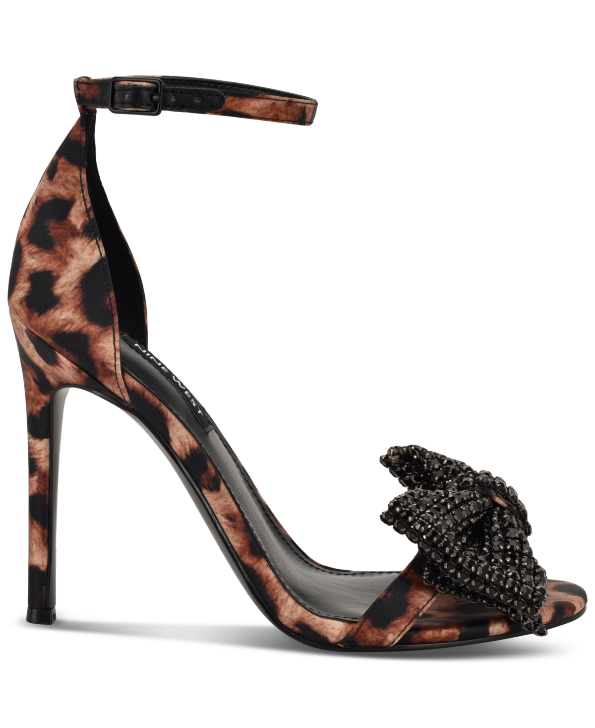 Nine West Women's Tansie Embellished High Stiletto Dress Sandals In Brown