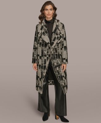 Women's Collared Self Belt Coat