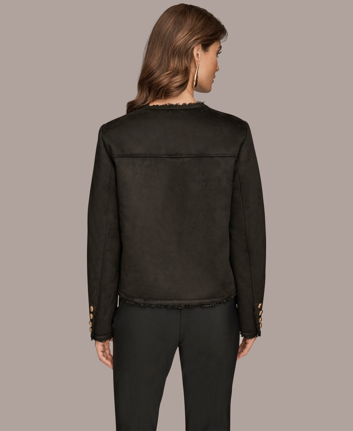 Donna Karan New York Women's Button Up Boxy Coat