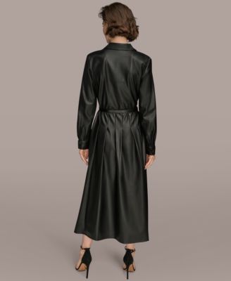 Women's Button Front Midi Dress