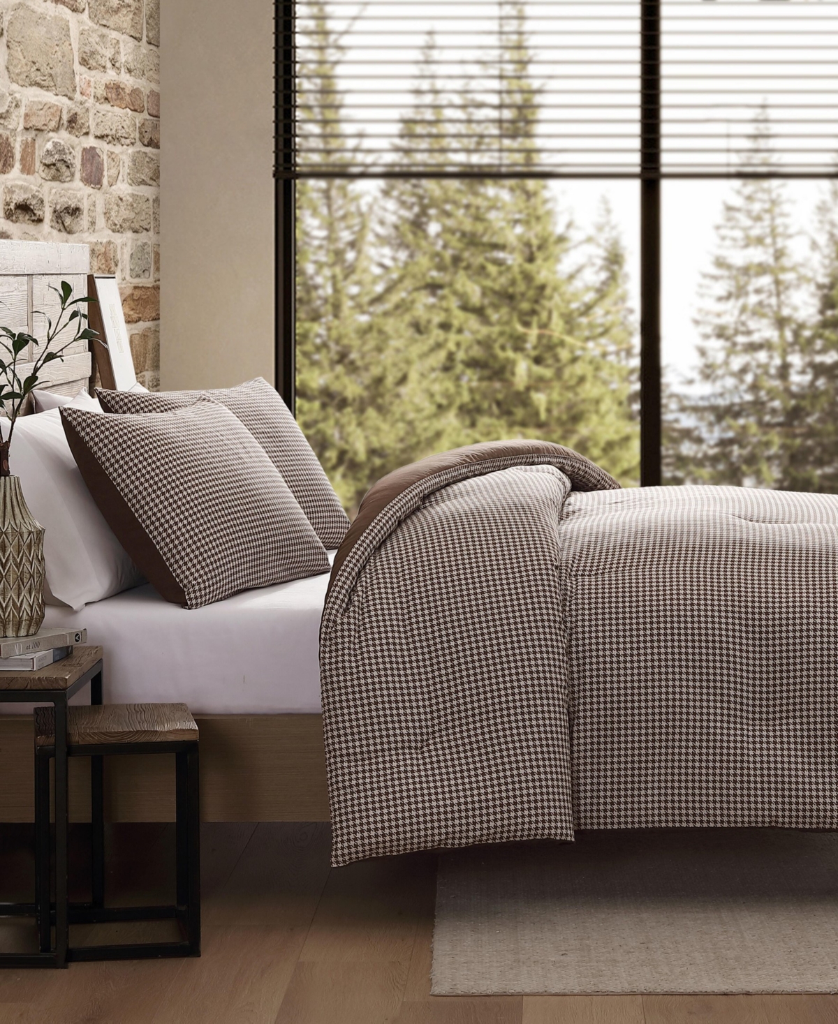 Eddie Bauer Harrison Cotton Reversible 3-pc. Comforter Set, Full/queen In Brown