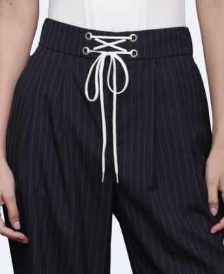 Women's Lace Up Wide Leg Trousers