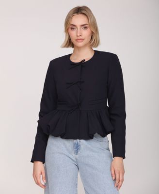 Women's Long Sleeve Bow Jacket