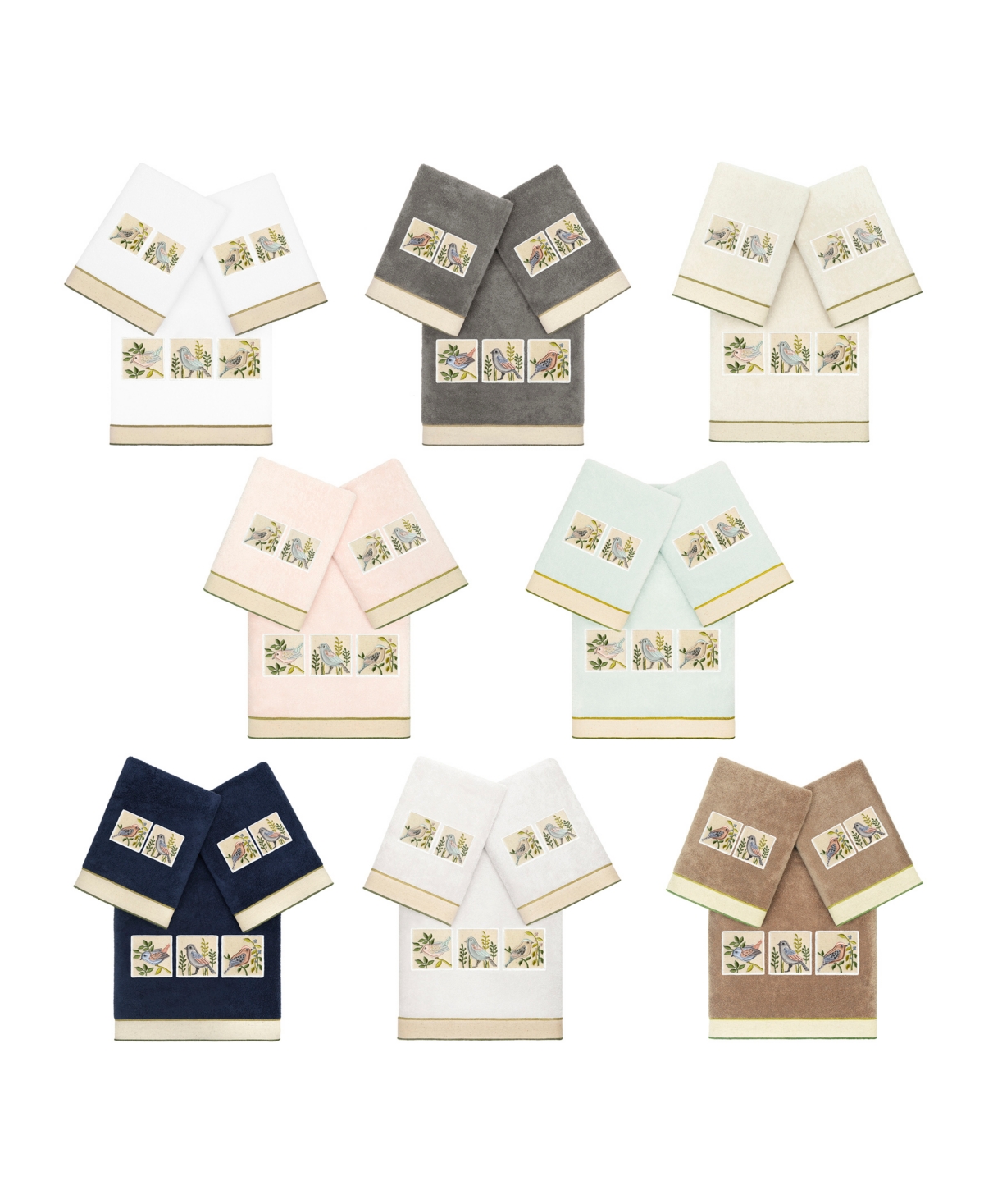 Linum Home Cotton Belinda Embellished 3-pc. Towel Set In Neutral