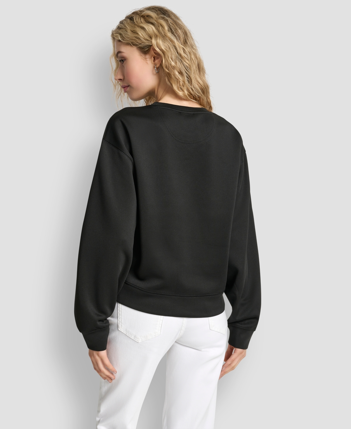 Dkny Women's Empire State Building Graphic Print Sweatshirt In Black