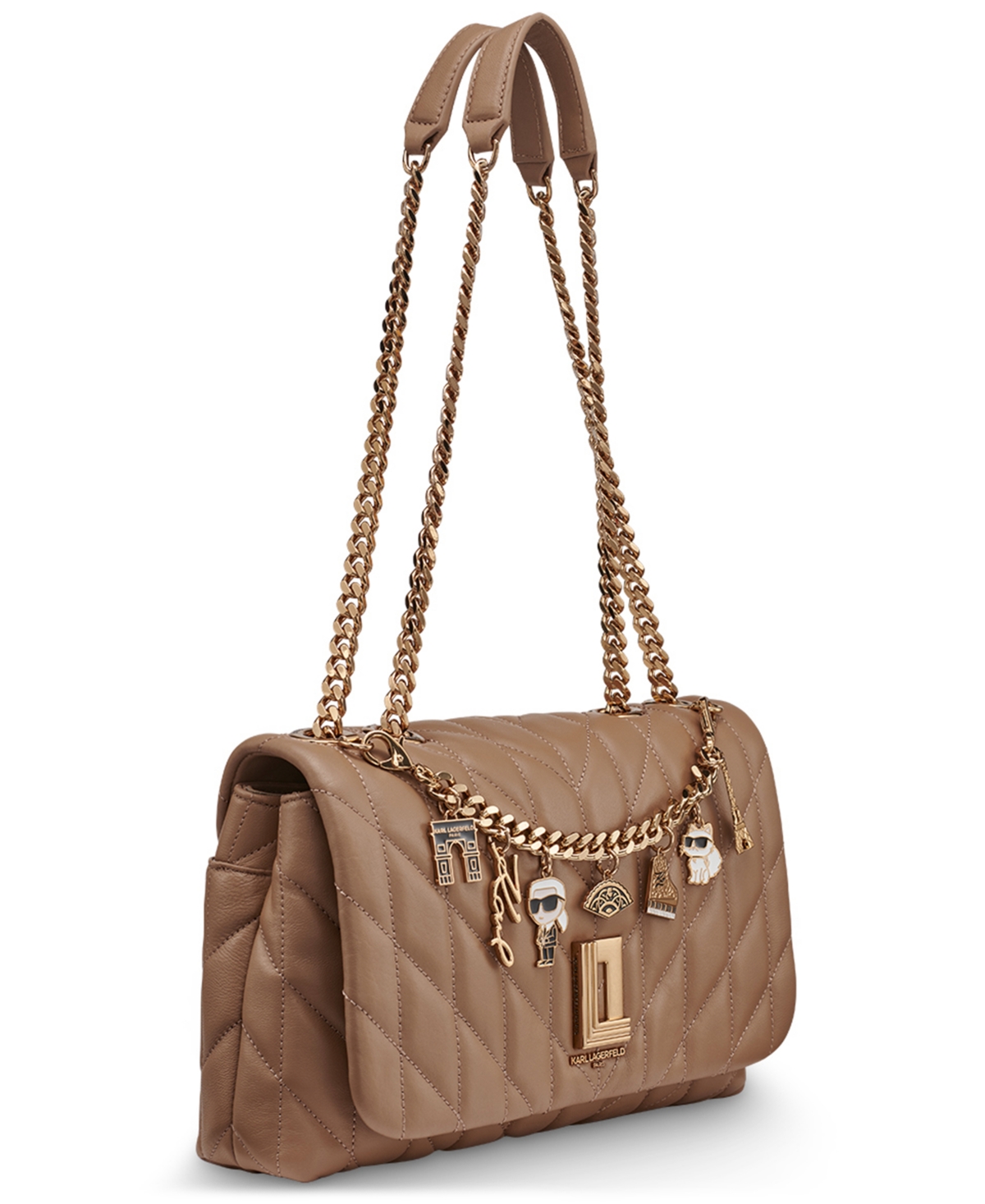 Karl Lagerfeld Lafayette Small Shoulder Bag In Brown
