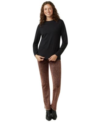 Women's High-Rise Denim Baby Bootcut Leggings