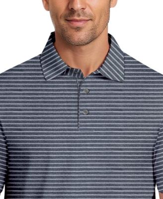 Men's Heathered Stripe Golf Polo Shirt
