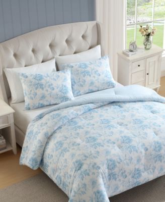 Anja Textured Toile Washed Microfiber 5-Pc. Comforter Set, Twin XL