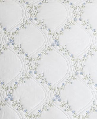 Floral Embroidery Cotton 3-Pc. Quilt Set, King