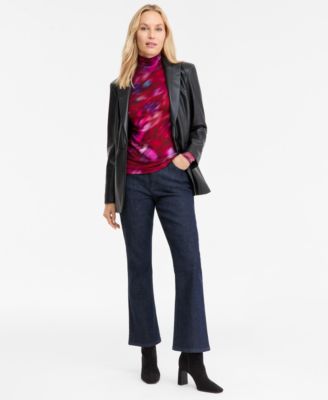 Women's Printed Mock-Neck Top, Macy's Exclusive