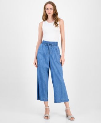 Tommy Hilfiger - Women's Chambray Drawstring-Waist Pants