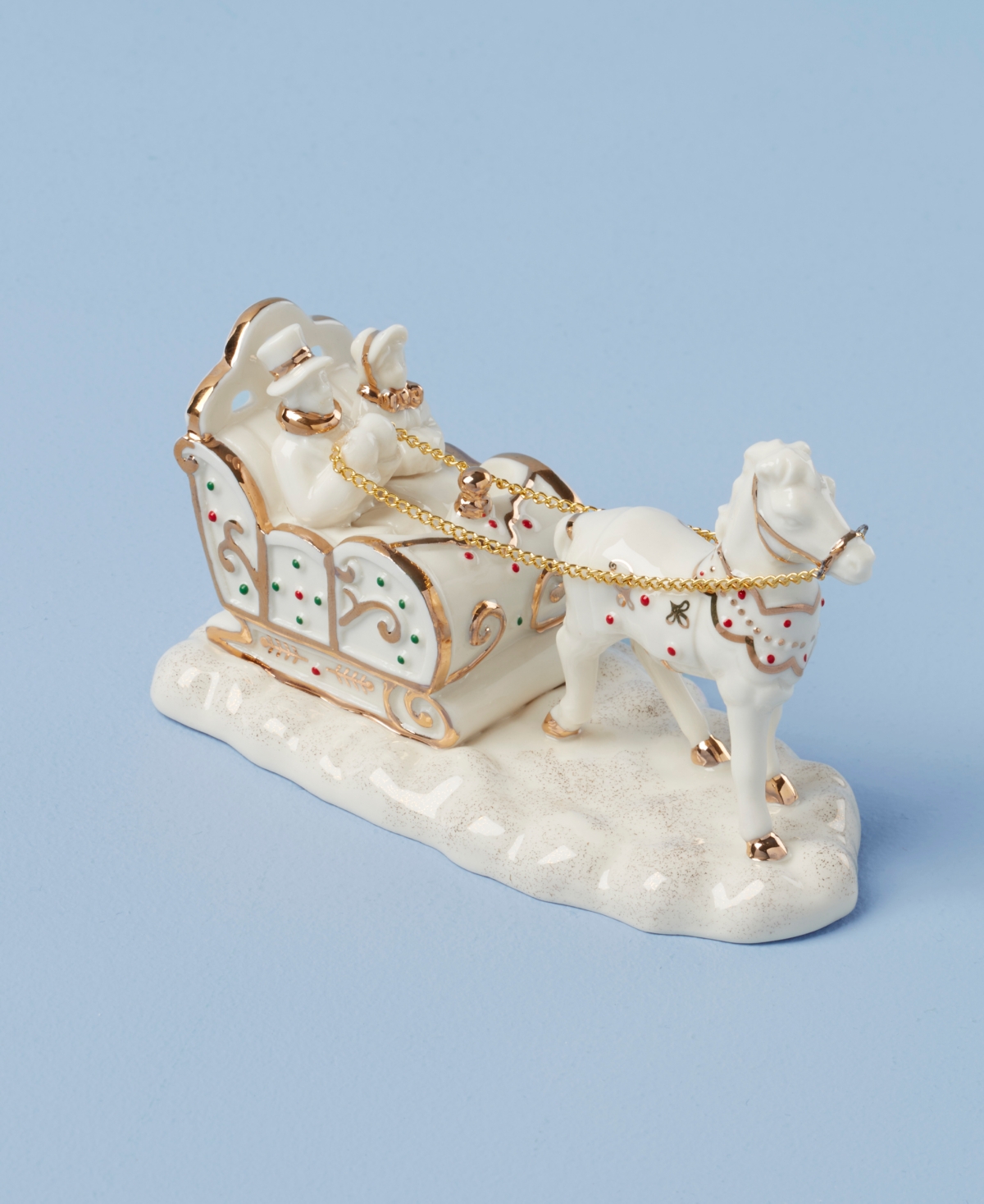 From The Vault! Lenox Mistletoe Park Horse & Sleigh Figurine, Exclusively at Macy's