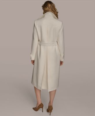 Women's Belted Notched-Collar Trench Coat