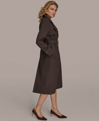 Women's Belted Notched-Collar Trench Coat