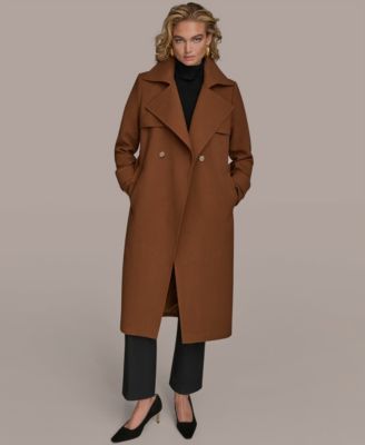 Women's Belted Notched-Collar Trench Coat