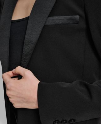 Women's Collared Open Front Cropped Jacket