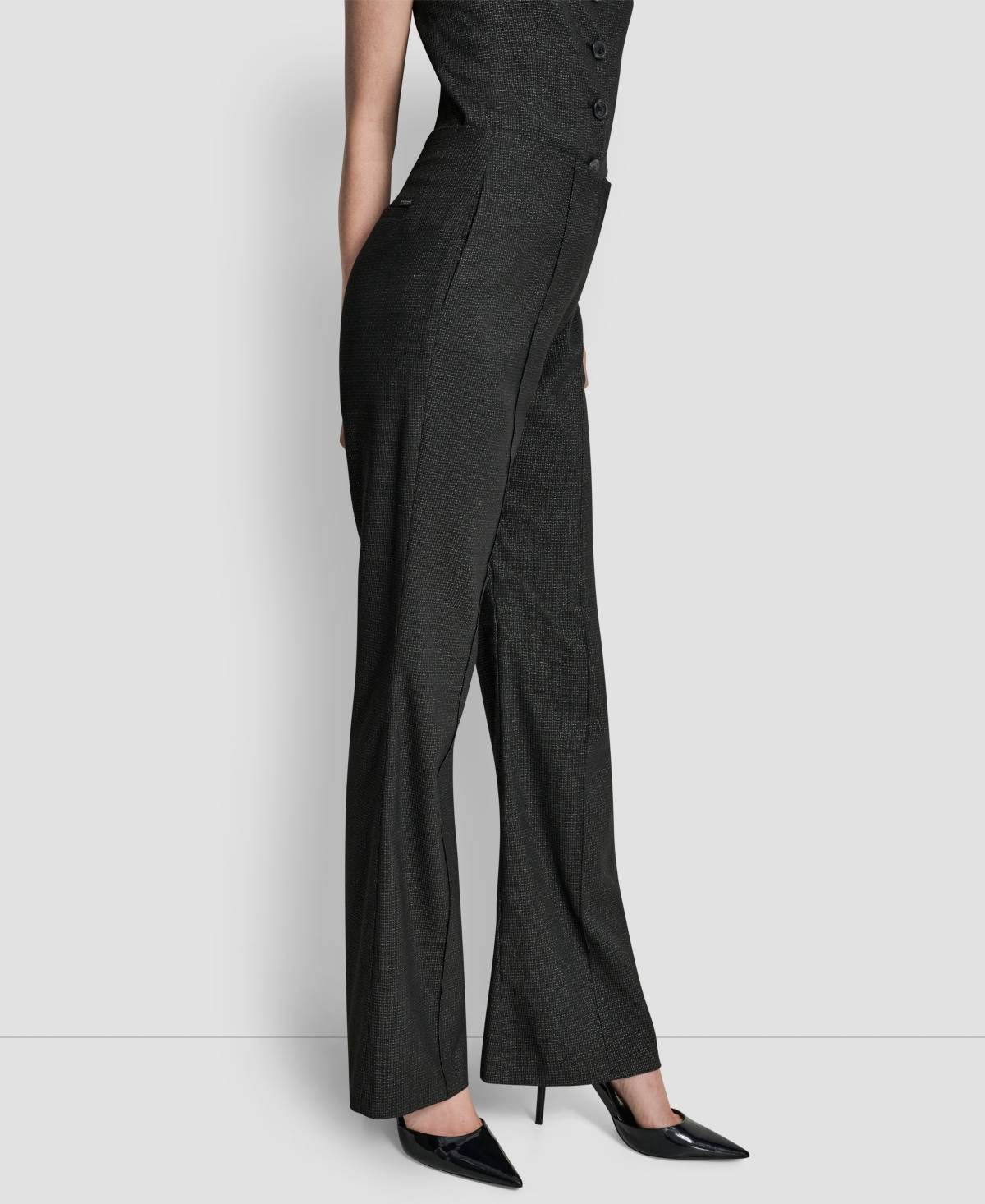 Dkny Women's Fit and Flare Mid Rise Trousers